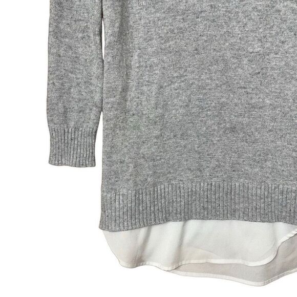 Anthropologie Moth Tunic Gray Sweater Dress Shirttail Layered Hem Womens Size XS - Picture 10 of 10